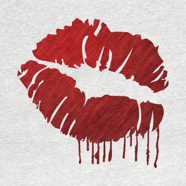 'Dripping Blood Lips' Modern Makeup Artist Gift by ourwackyhome